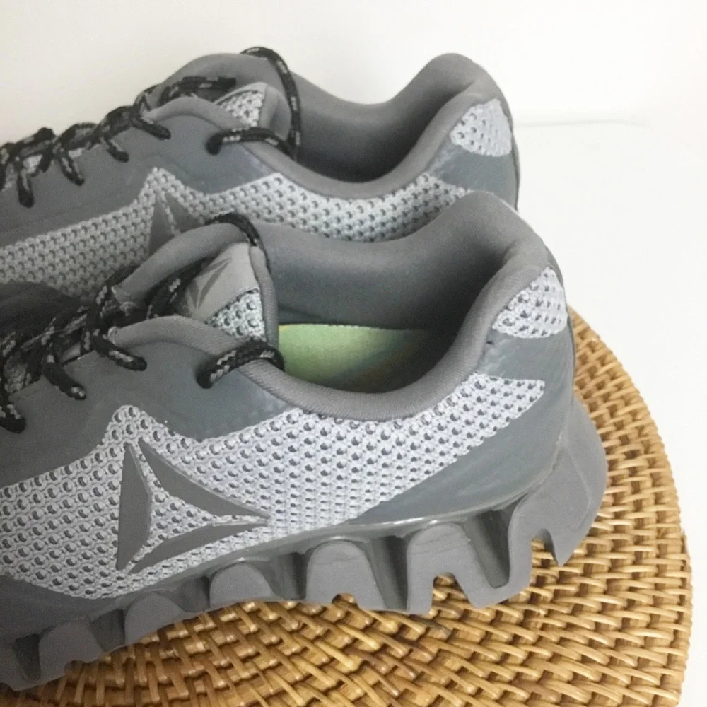 Reebok Zig Tech Gray Running Shoes Size 9.5 Mens - Picture 4 of 8